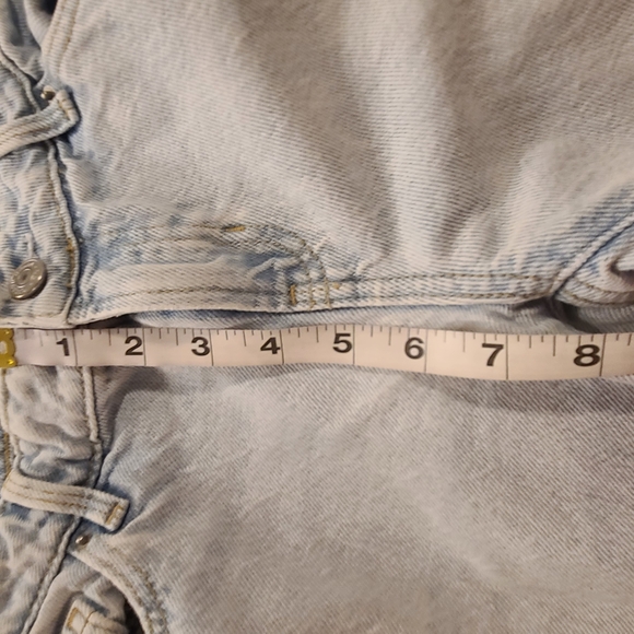 PACSUN Light Blue Low Rise Girlfriend Women's Wide Leg Jeans, 26 - Picture 5 of 9